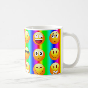 rainbow emoji coffee mug