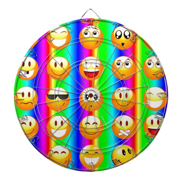 rainbow emoji dartboard (Front)