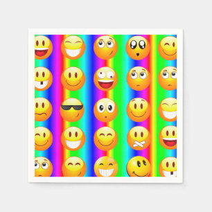 rainbow emoji napkins