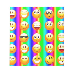 rainbow emoji notepad