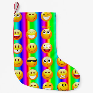 rainbow emoji xmas christmas stocking
