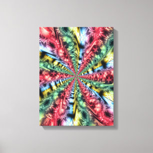 Rainbow Energy Starburst Fractal Art Canvas Print