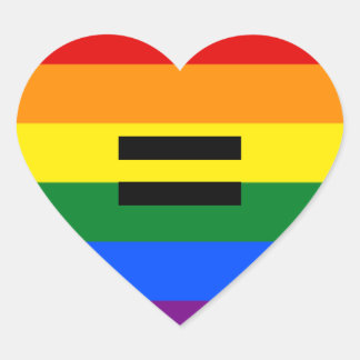 Rainbow Equality Heart Sticker