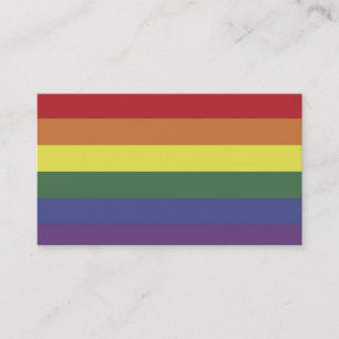 Rainbow Equality Pride Colour Stripes Business Business Card