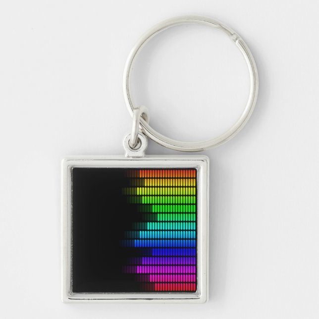 rainbow equalizer key ring (Front)