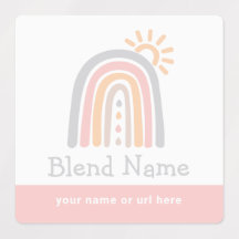 Rainbow Essential Oil Roller Bottle Labels