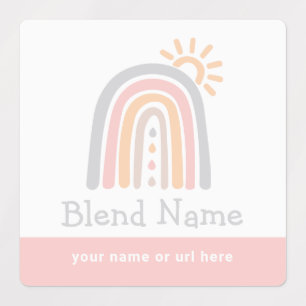 Rainbow Essential Oil Roller Bottle Labels