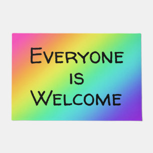 Rainbow Everyone is Welcome Doormat