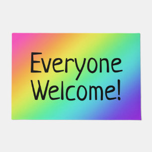 Rainbow Everyone Welcome Doormat