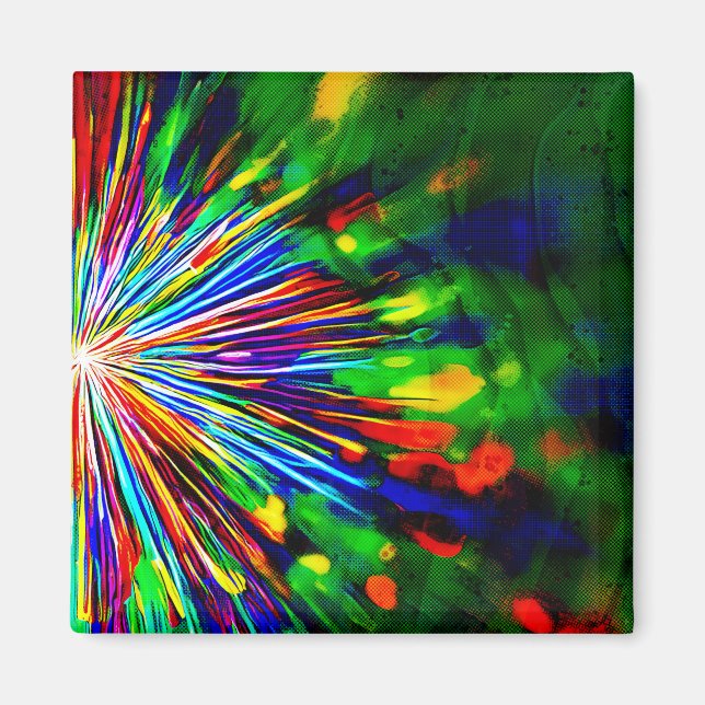 Rainbow Explosion  Magnet (Front)