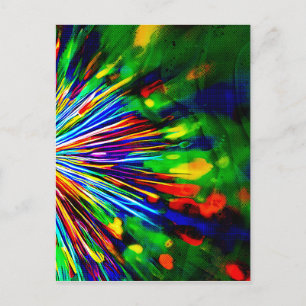 Rainbow Explosion Postcard