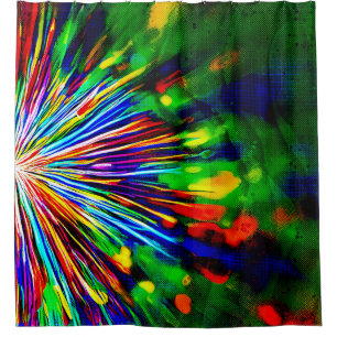 Rainbow Explosion Shower Curtain
