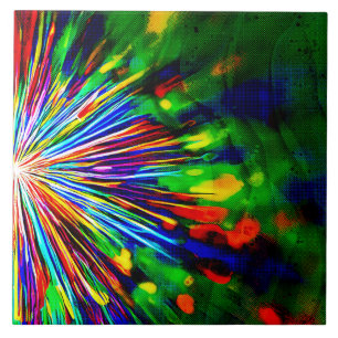 Rainbow Explosion Tile