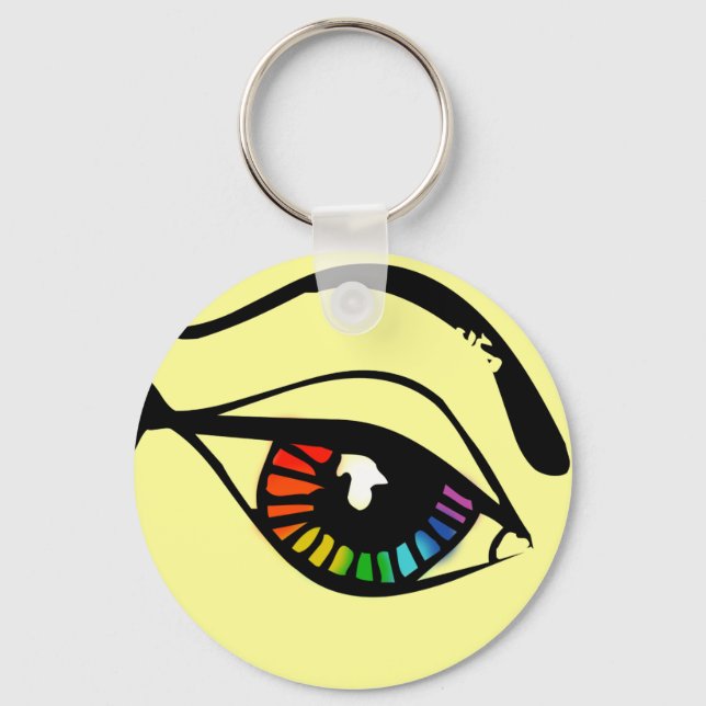Rainbow Eye Key Ring (Front)