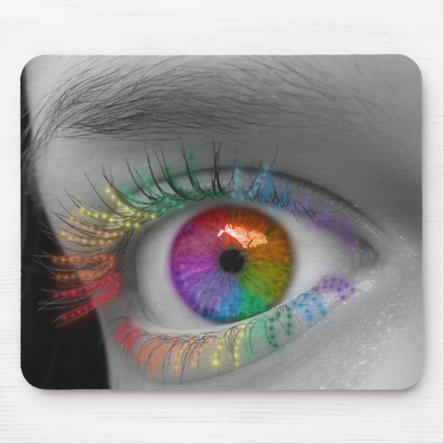 Rainbow Eye Mouse Mat (Front)