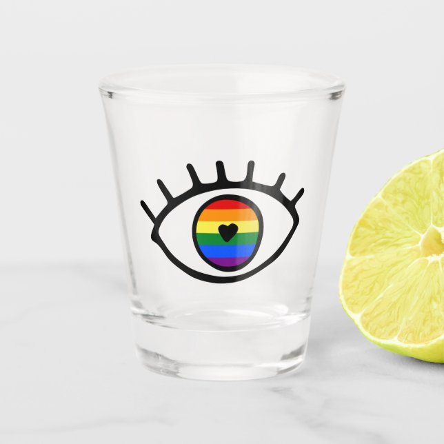 Rainbow Eye Shot Glass (Front)