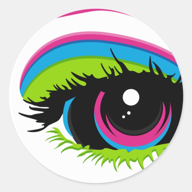 Rainbow Eye Sticker Sheet (Front)