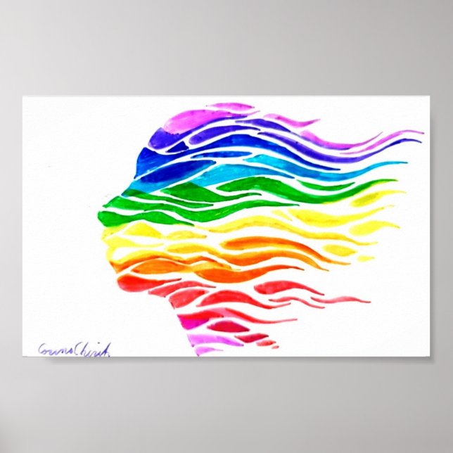 Rainbow face poster (Front)