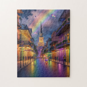 Rainbow fairies in French Quarter in New Orleans Jigsaw Puzzle