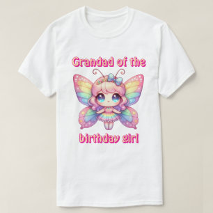 Rainbow fairy butterfly Grandad of birthday girl T-Shirt