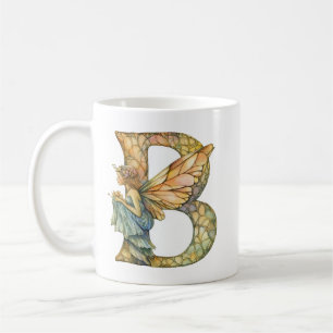 Rainbow Fairy Initial 'B'  Coffee Mug