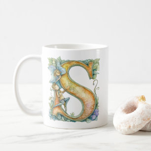 Rainbow Fairy Initial 'S' Coffee Mug