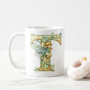 Rainbow Fairy Initial 'T' Coffee Mug