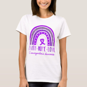 Rainbow Faith Hope Love Craniosynostosis Awareness T-Shirt