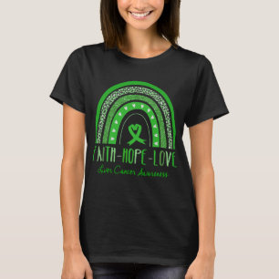 Rainbow Faith Hope Love Liver Cancer Awareness T-Shirt