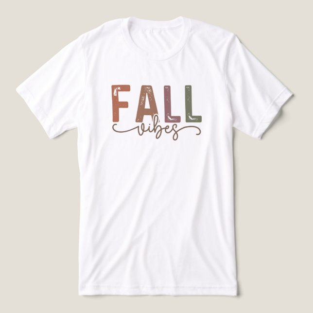 Rainbow Fall Vibes Tri-Blend Shirt (Design Front)