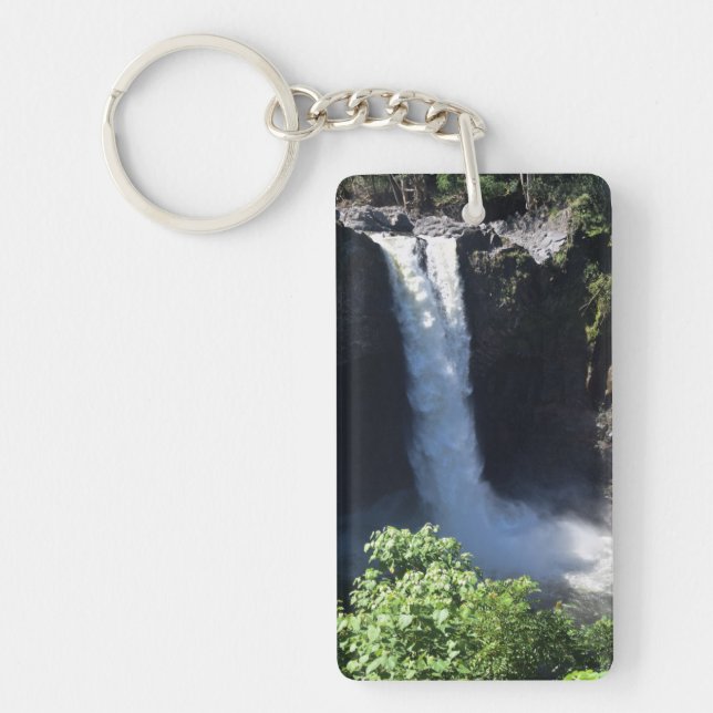Rainbow Falls, Hilo Hawaii Key Ring (Front)