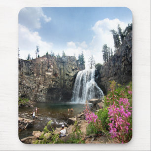 Rainbow Falls Waterfall - Devils Postpile - Sierra Mouse Mat