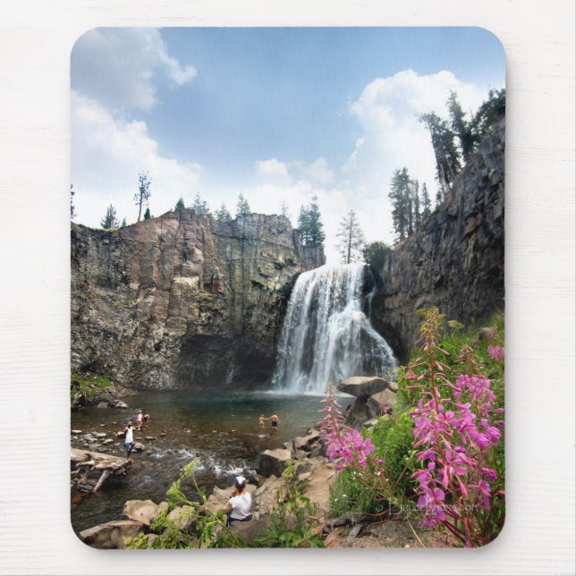 Rainbow Falls Waterfall - Devils Postpile - Sierra Mouse Mat (Front)
