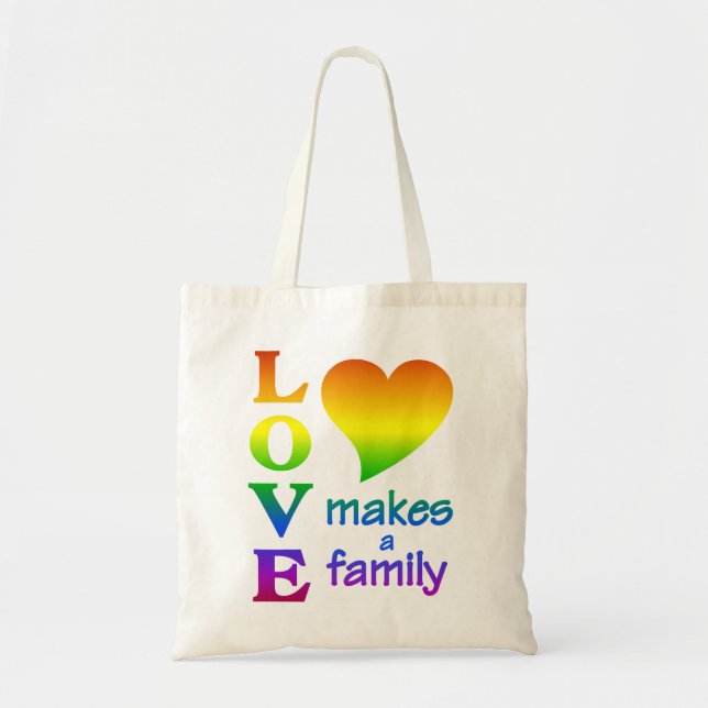 RAINBOW FAMILY bag - choose style & colour (Front)