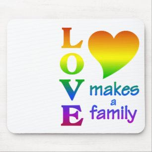 Rainbow Family mousepad, customise Mouse Mat