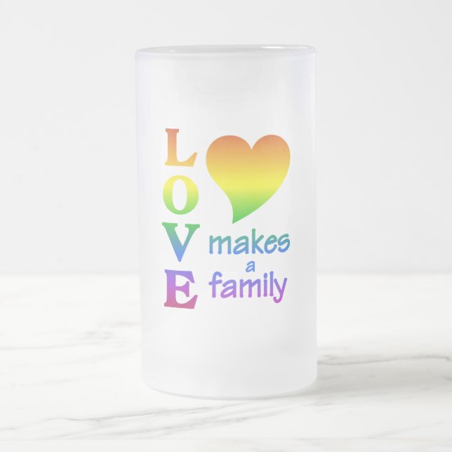 Rainbow Family mug - choose style & colour (Center)