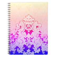 Rainbow Fancy Flourish Colorful Elegant Notebook