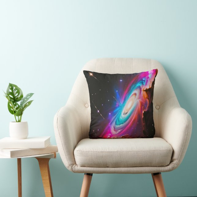 Rainbow Fantasy Black Hole Galaxy Cushion (Chair)