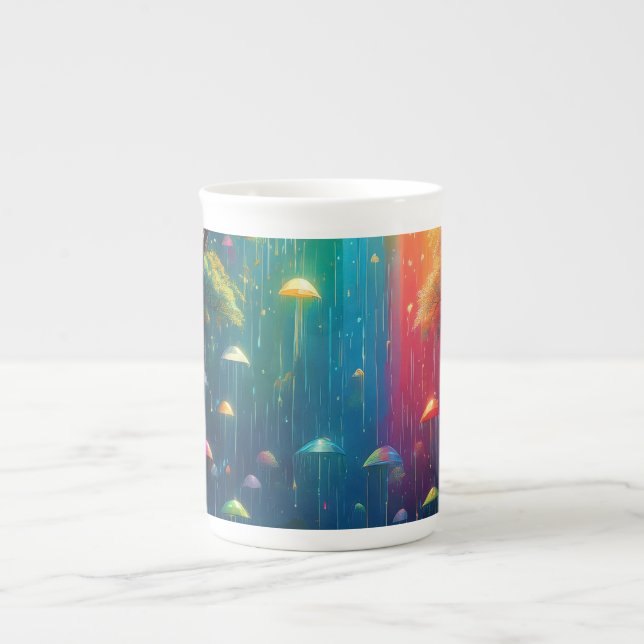Rainbow Fantasy Bone China Mug (Front)