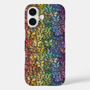 rainbow fantasy butterflies iPhone 16 case