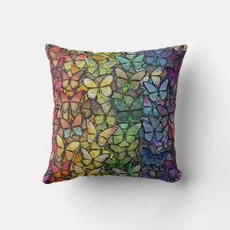 rainbow fantasy butterflies cushion