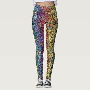 rainbow fantasy butterflies leggings
