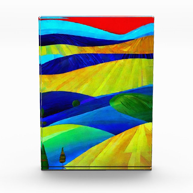 Rainbow Fantasy Hills Landscape Photo Block (Front)