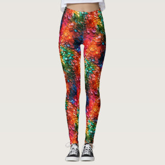 Rainbow  Fantasy Mermaid Scales Leggings