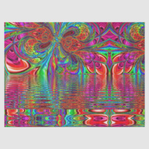 Rainbow Fantasy Mosaic Landscape Stained Glass Tissue Paper