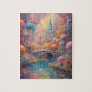 Rainbow Fantasy World Colorful Magic Kingdom Jigsaw Puzzle