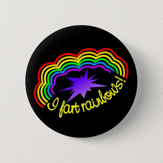 Rainbow Farts button (Front)