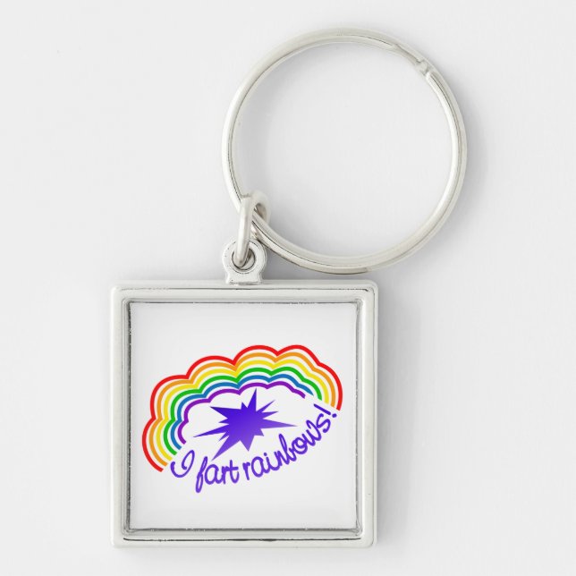 Rainbow Farts key chain (Front)