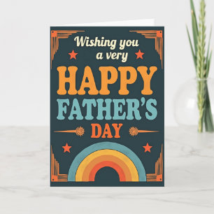 Rainbow Fathers Day Wish Card