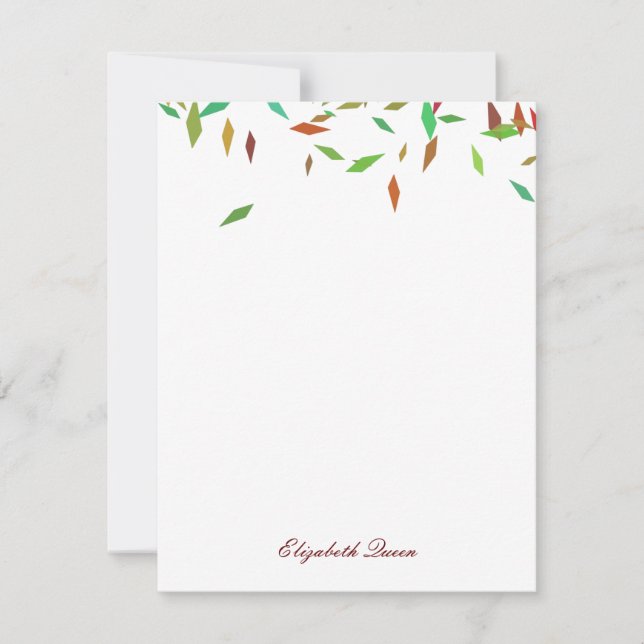 Rainbow Faux Foil Confetti Invitation Stationery (Front)